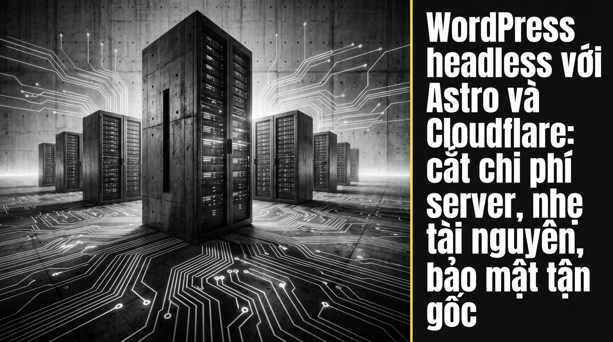 WordPress headless với Astro và Cloudflare: cắt chi phí server, nhẹ tài nguyên, bảo mật tận gốc
